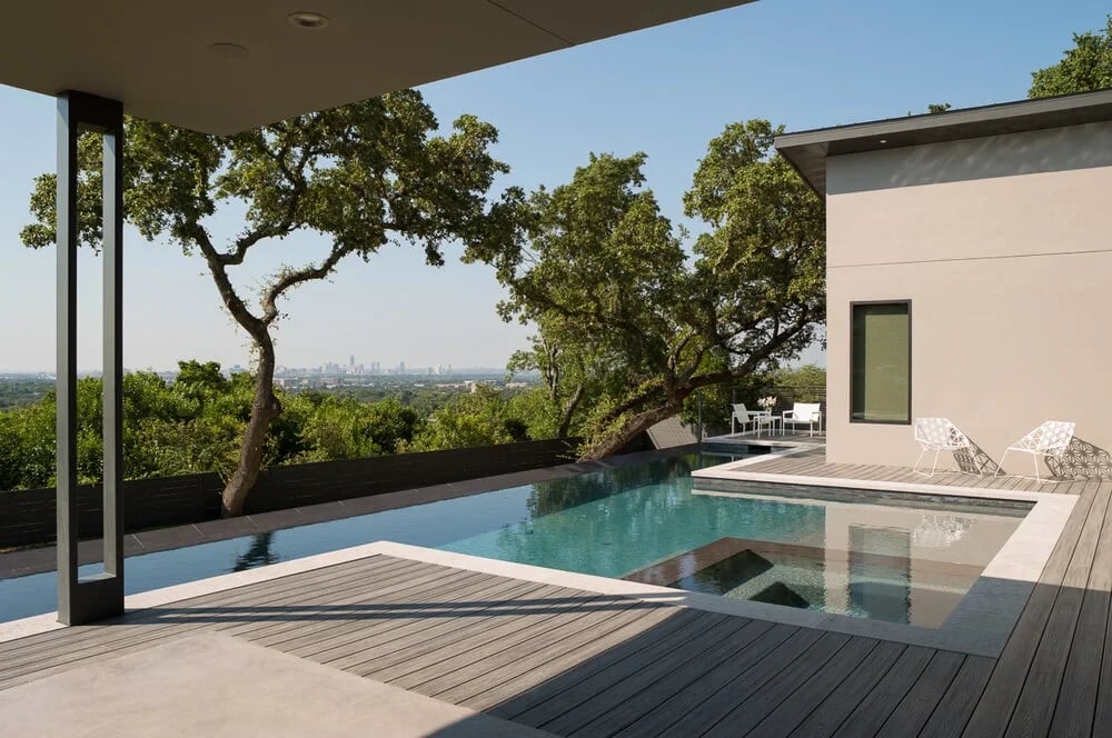 Highland Park custom pool by Modern Pools in Austin