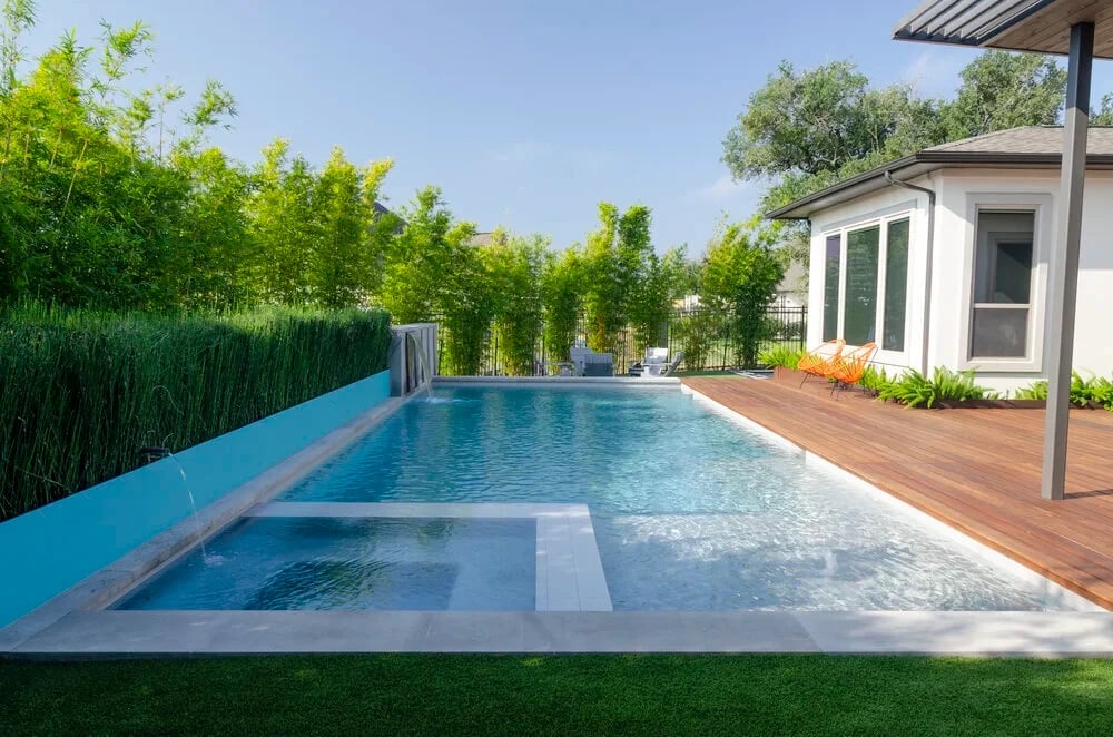 Lake Point custom pool by Modern Pools in Lake Travis