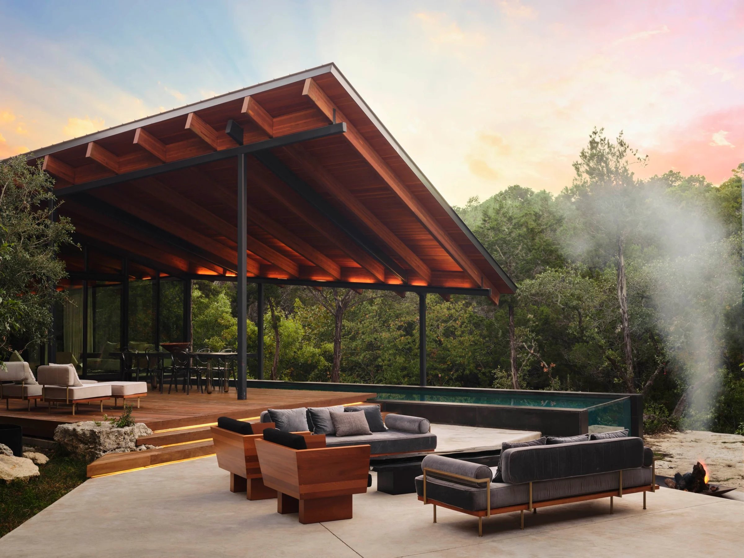 Outdoor Living by Modern Pools in Austin, TX