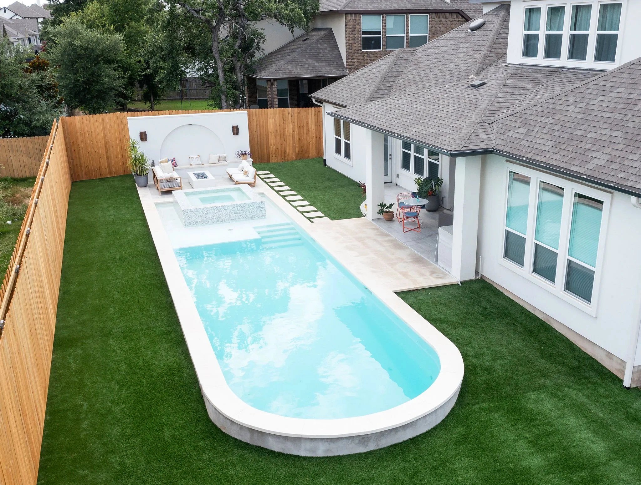 Jan and Keli Sotelo with the Modern Pools design and build studio in Austin, Texas