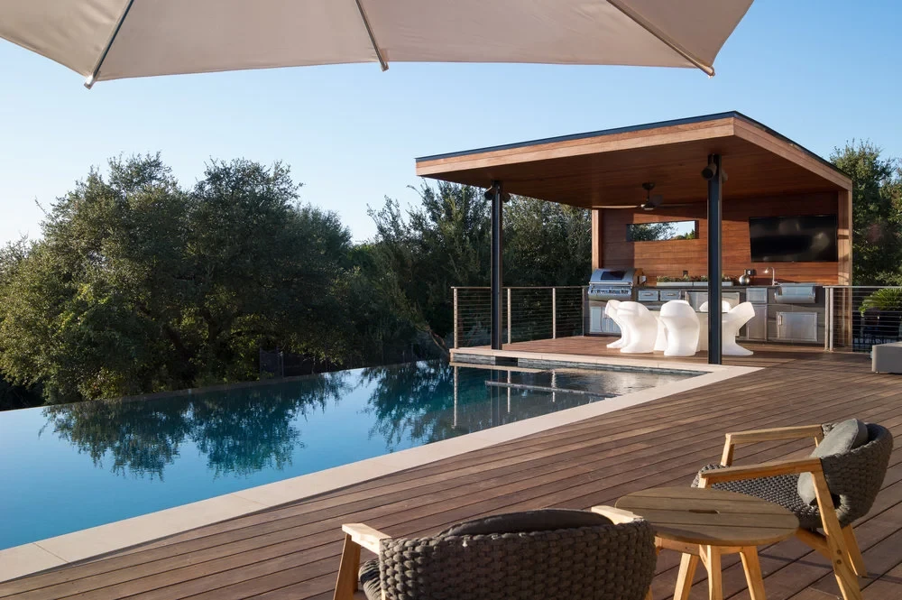 Valley Sunset custom pool by Modern Pools in Hill Country